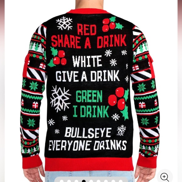 Hilarious Tipsy Elves Drinking Game Ugly Holiday Sweater - Picture 4 of 13